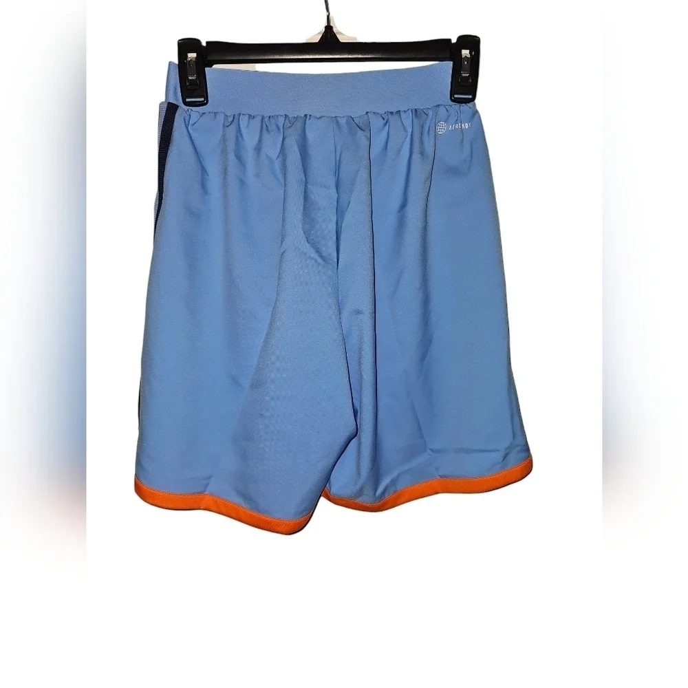 Adidas New York City NYCFC MLS Authentic Game Shorts Light Blue Sz. Small HI1923